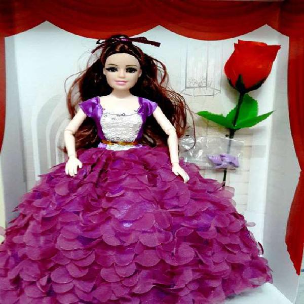 muñeca barbie articulable vestido bella princesa adorno