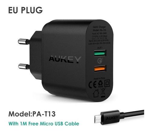 Cargador Aukey Carga Rapida 3.0 Inc. Cable Micro Usb Pa-t13