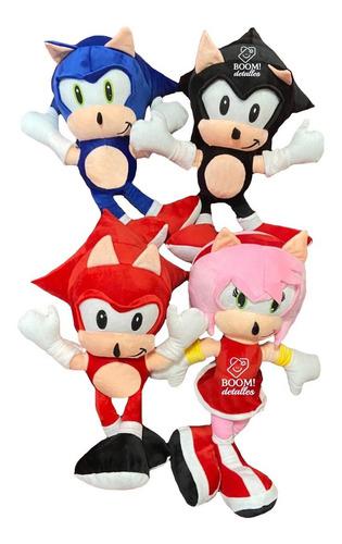 Peluche Super Sonic, Amy, Shadow, Knuckles 2x1 Muñeco 45cm