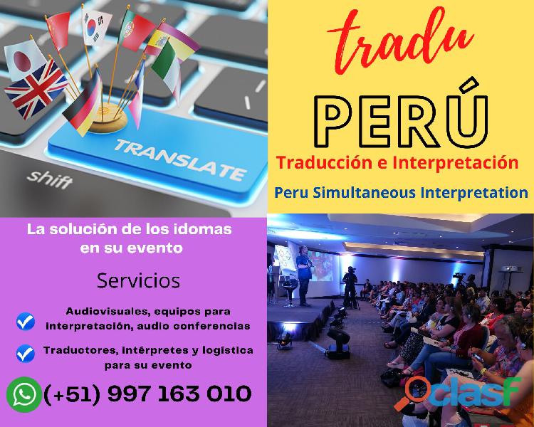 SERVICIOS AUDIOVISUALES | TRADUCCION SIMULTANEA | PIURA LIMA