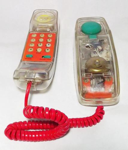 Teléfono Fijo Transparente Vintage F U N C I O N A N D O