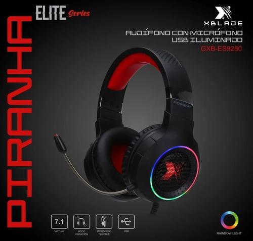 Audifono C/microf. Xblade Gaming Elite Piranha 7.1 Usb Vibra