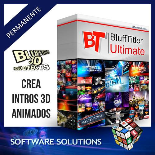 Blufftitler Video Effects 14.7 + Paquete De Intros 3d