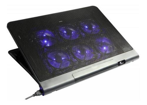 Cooler Laptop Graduable 17 Gamer 6 Ventiladores Azul