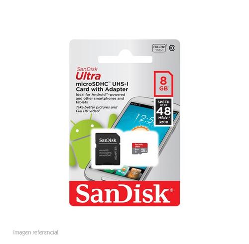 Memoria Flash Microsdhc Sandisk Ultra Class10 Uhs-i 8gb
