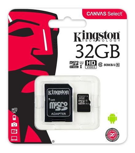 Memoria Micro Kingston Sd Canvas 32gb 100mb/s -64gb-128gb