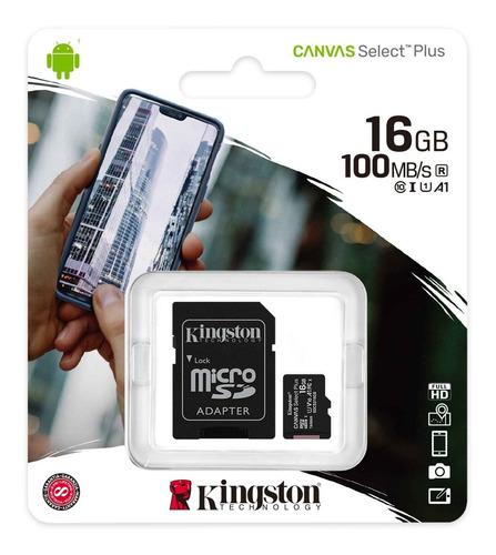 Memoria Micro Sd 16gb Clase 10 100 Mb/s Kingston