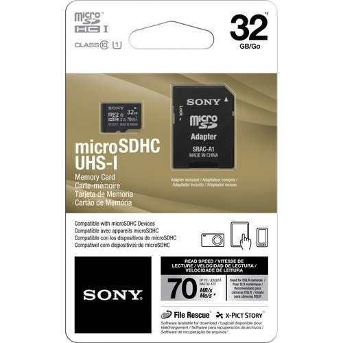 Memoria Micro Sd Sony 32 Gb 70mb/s Class10