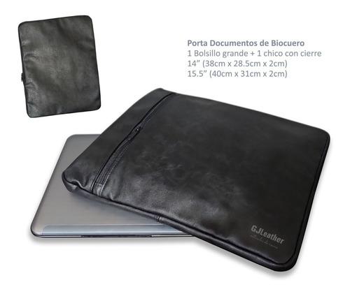 Porta Documentos De Biocuero 15.5 Portalaptop 2 Bolsillos
