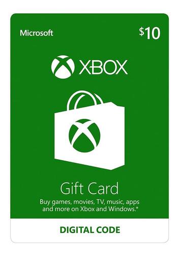 Tarjeta Microsoft Xbox Gift Card 10$