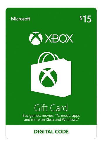 Tarjeta Microsoft Xbox Gift Card 15$