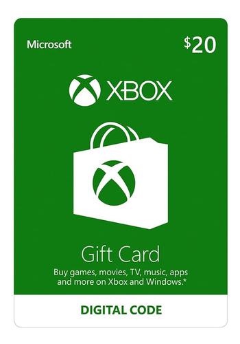 Tarjeta Microsoft Xbox Gift Card 20$