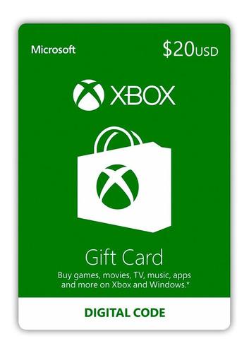Tarjeta Microsoft Xbox Gift Card 20$ Pe.digital.store