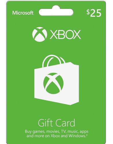 Xbox Live Gift Card $25 Usa (código Digital)