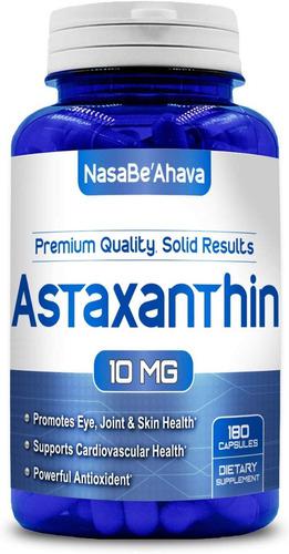 Astaxantina 10 Mg Asthaxantin 180 Capsulas Blandas Usa
