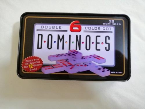 Domino, Juego De Mesa Familiar!!! 28 Piezas, En Lata!!!!