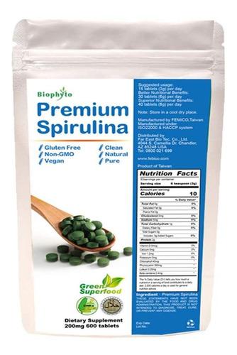 Espirulina 100% Vegana -600 Capsulas Protege Sistema Inmune