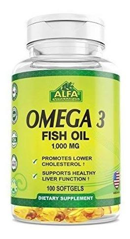 Omega 3, Aceite De Pescado 1000 Mg - 100 Unidades