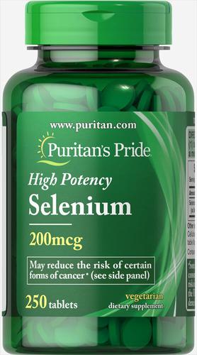 Selenio Selenium Antioxidante 200 Mcg Puritan 250 Tab