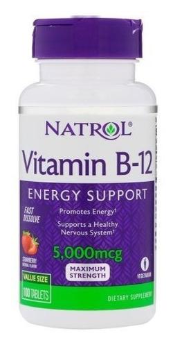 Vitamina B12 5000mg Natrol Sublingual 100 Unidades