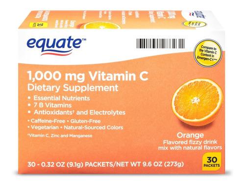 Vitamina C En Sobre - Equate 1000 Mg Naranja
