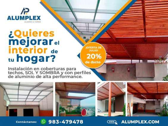 Alumplex vidrieria – techos sol y sombra. en Lima