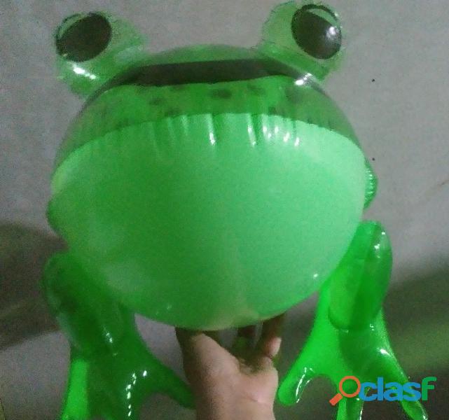 Sapo inflable verde