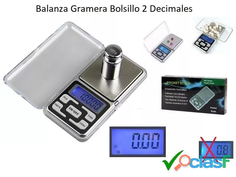 Balanza Gramera Digital Portatil 0.01gr/500gr Plata Joya Oro