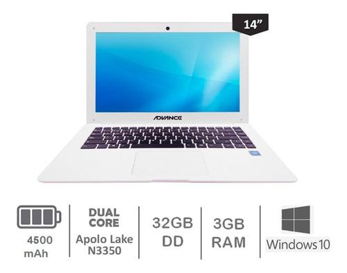 Laptop Advance 14 Fhd Intel Celeron 3gb 32gb Win10 Silver
