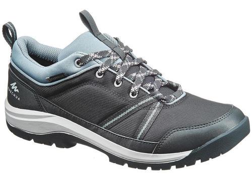 Zapatillas Impermeables Trekking Quechua Nh150 Mujer Gris