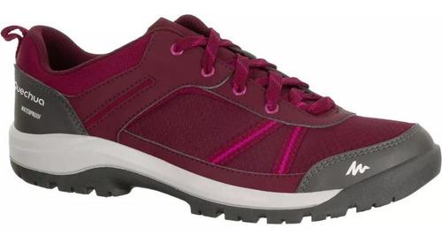 Zapatillas Impermeables Trekking Quechua Nh300 Mujer Rosa