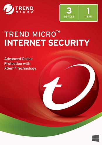 Antivirus Trend Micro Internet Security 3 Dispositivo 1 Año