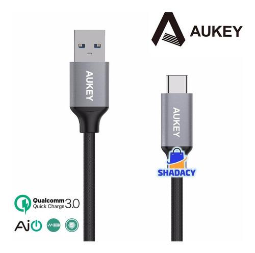 Cable Tipo C Aukey 3.0 Carga Rapida 2mt Quick Charge