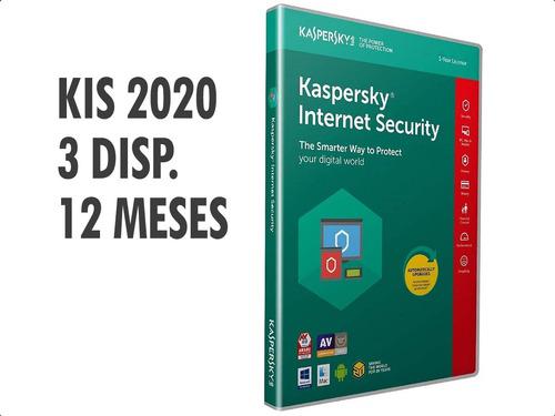 Kaspersky Internet Security 2020 Licencia Kis 3 Ceniweb