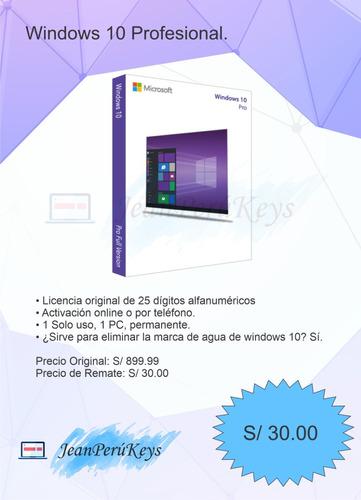 Licencia Windows 10 _pro Original