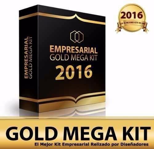 Mega Kit Imprimible Empresarial Gold + Tarjetas Recuerditos