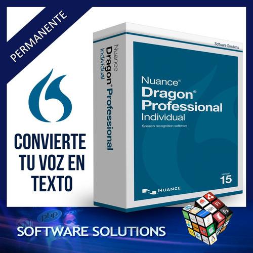 Nuance Dragon Pro Individual 15.30 - Convierte Voz A Texto