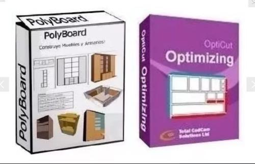 Programa Diseño Muebles Polyboard 6.05 + Opticut 5.25 Pro