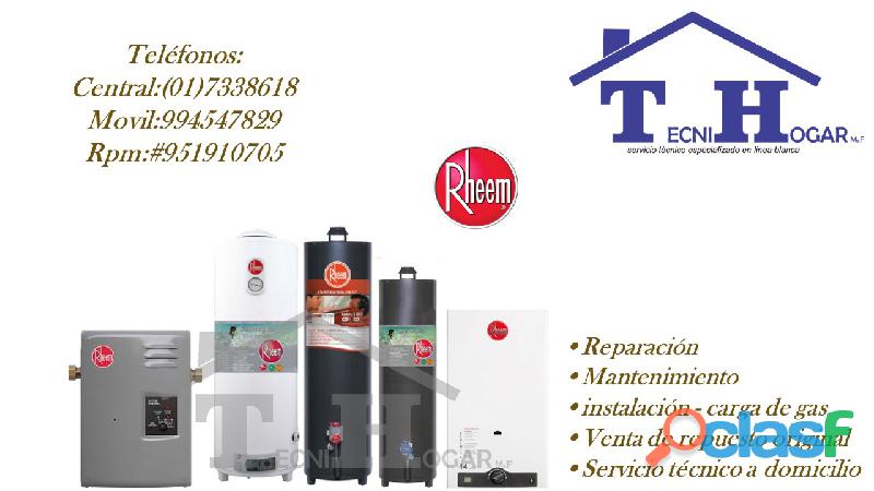 Servicio técnico de termas a gas termotanques RHEEM 7650598