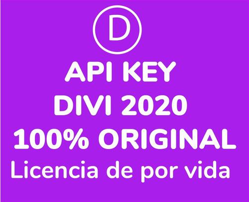 Wordpress Api Key Divi 2020 Original Vitalicio