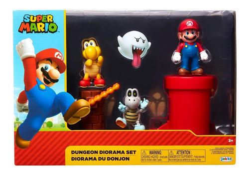 Mario Bros Diorama Dungeon, Set De Personajes