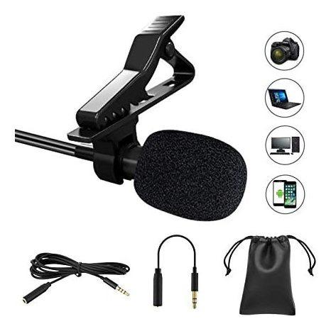 Professional Lavalier Lapel Microphone, Omnidirectional Cond