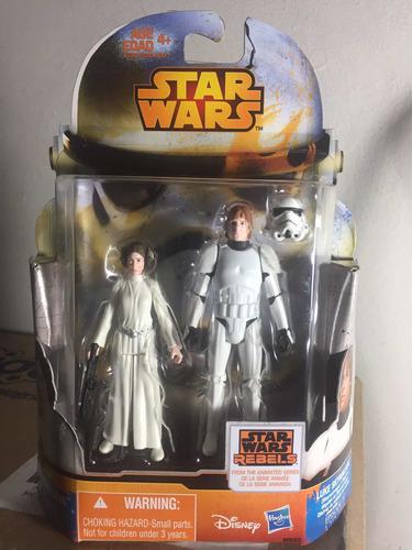Star Wars Princesa Leia Y Luke Skywalker 2pack P