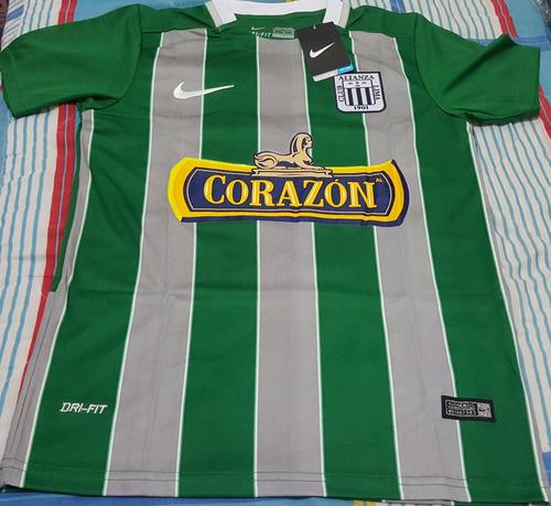 Camiseta Alianza Lima 2015 Segunda Equipacion Verde Corazón
