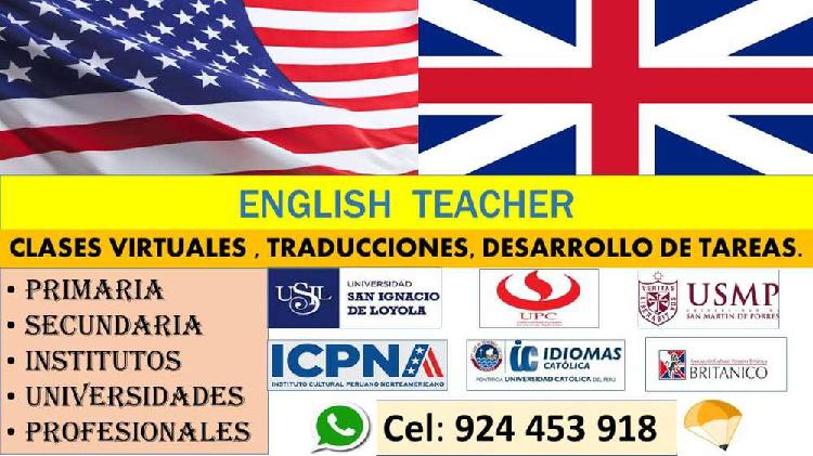 Clases de Ingles para estudiantes de Primaria, Secundaria,