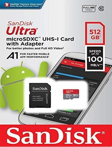 Memoria Micro Sd Sandisk Ultra 512 Gb 100mb Delivery Gratis