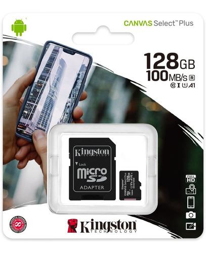 Memoria Microsd 128gb Kingston Clase 10 Original 100mb/s