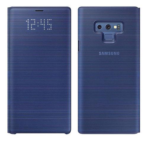 Samsung Galaxy Note 9 Funda Flip Cover Led View Azul Y Lila