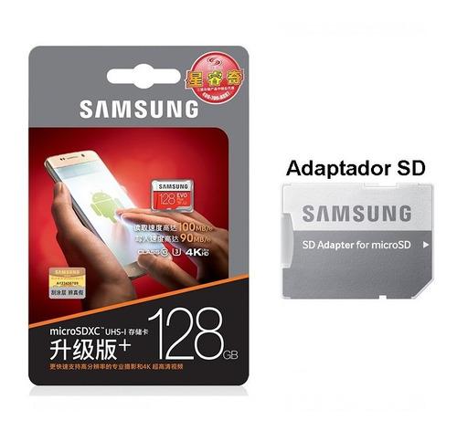Samsung Microsd 128 Gb Evoplus Clase 10 4k 100 Mb/s