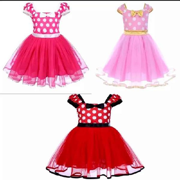Vestidos para fiestas Minnie Mouse importados para niñas